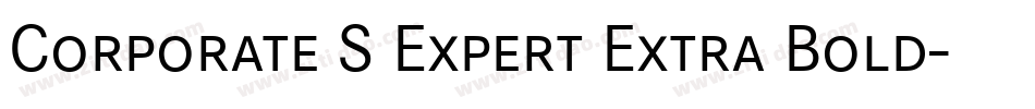 Corporate S Expert Extra Bold字体转换